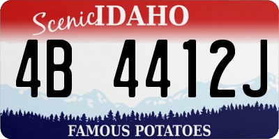 ID license plate 4B4412J