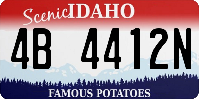 ID license plate 4B4412N