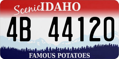 ID license plate 4B4412O