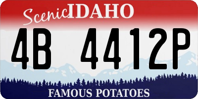 ID license plate 4B4412P