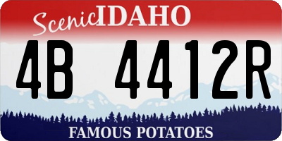 ID license plate 4B4412R