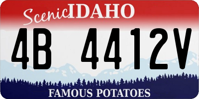 ID license plate 4B4412V