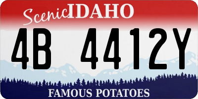 ID license plate 4B4412Y