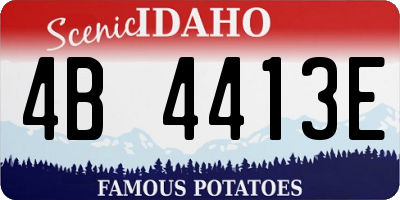 ID license plate 4B4413E