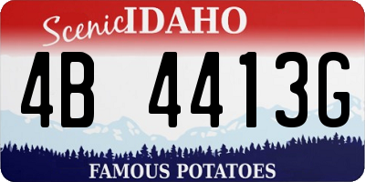 ID license plate 4B4413G