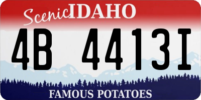 ID license plate 4B4413I