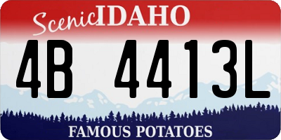 ID license plate 4B4413L