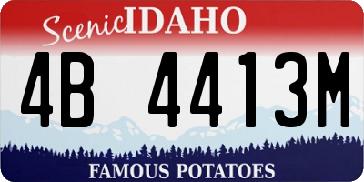 ID license plate 4B4413M