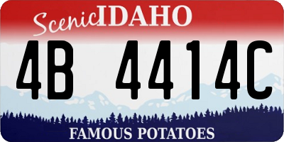 ID license plate 4B4414C