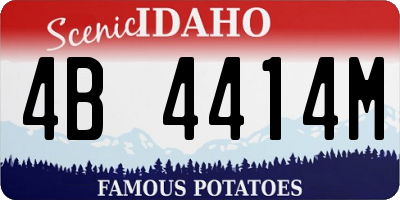 ID license plate 4B4414M