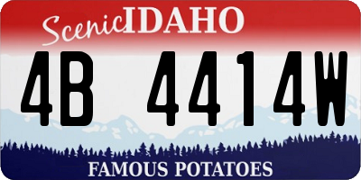 ID license plate 4B4414W