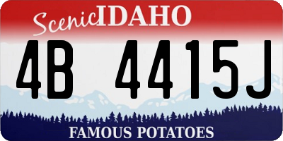 ID license plate 4B4415J