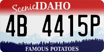 ID license plate 4B4415P