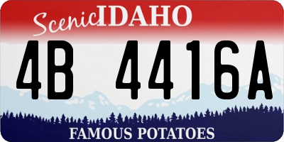ID license plate 4B4416A