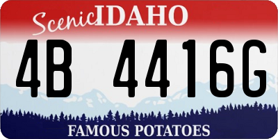 ID license plate 4B4416G