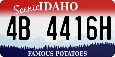 ID license plate 4B4416H