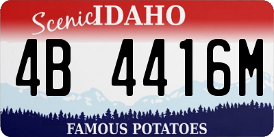 ID license plate 4B4416M