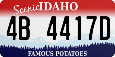 ID license plate 4B4417D