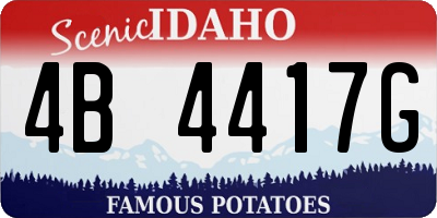 ID license plate 4B4417G