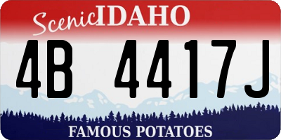 ID license plate 4B4417J
