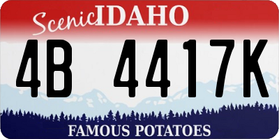 ID license plate 4B4417K