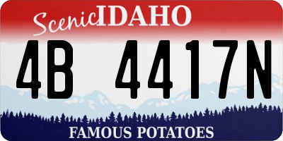 ID license plate 4B4417N