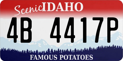 ID license plate 4B4417P