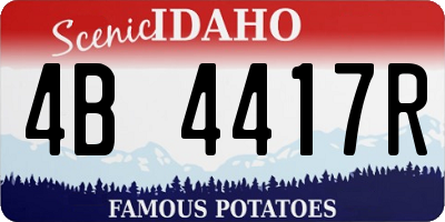 ID license plate 4B4417R