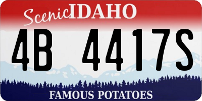 ID license plate 4B4417S
