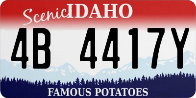 ID license plate 4B4417Y