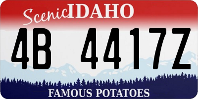 ID license plate 4B4417Z