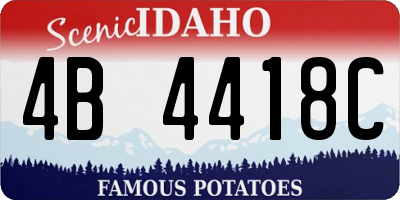 ID license plate 4B4418C