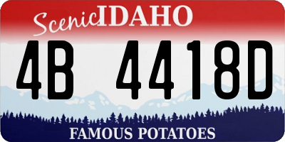 ID license plate 4B4418D