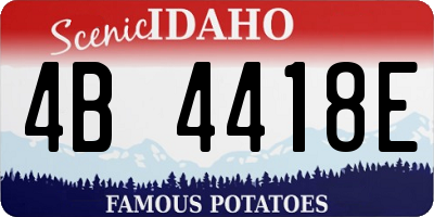 ID license plate 4B4418E