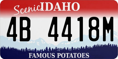 ID license plate 4B4418M