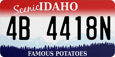 ID license plate 4B4418N