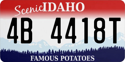 ID license plate 4B4418T