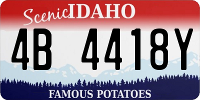 ID license plate 4B4418Y