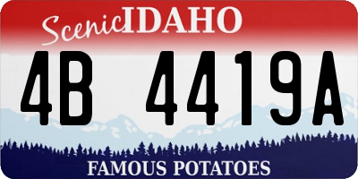 ID license plate 4B4419A