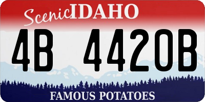 ID license plate 4B4420B