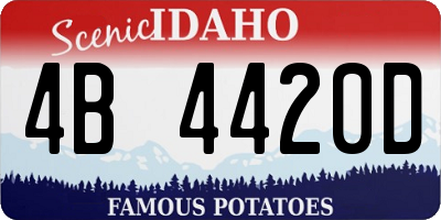 ID license plate 4B4420D