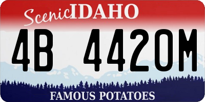 ID license plate 4B4420M