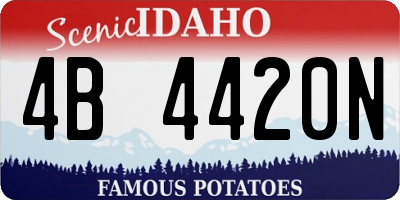 ID license plate 4B4420N