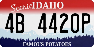 ID license plate 4B4420P