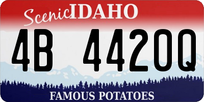 ID license plate 4B4420Q
