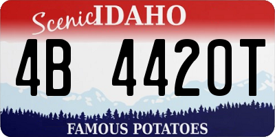 ID license plate 4B4420T