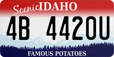 ID license plate 4B4420U