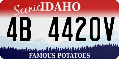 ID license plate 4B4420V