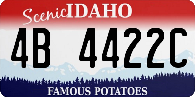 ID license plate 4B4422C