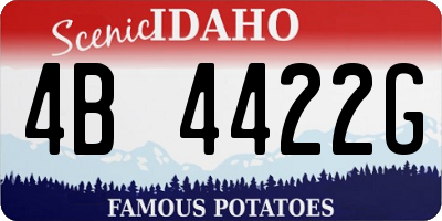 ID license plate 4B4422G